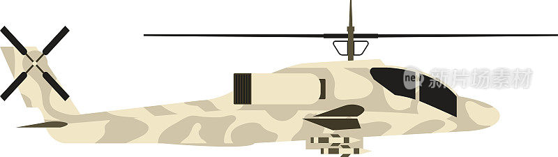 军用直升机UH-60 hawk flat提供空中运输部队
